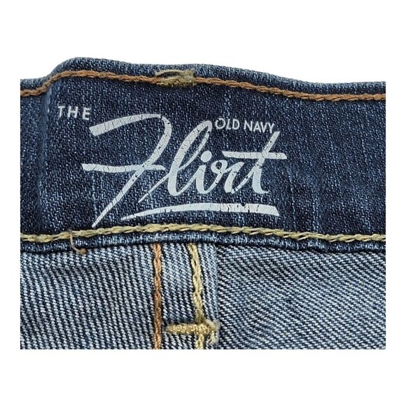 Old Navy Jeans Womens Size 8 Short Blue Denim The Flirt Bootcut Dark Worn Wash - Picture 5 of 10